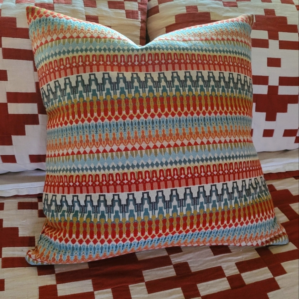 Pillow, Decorative, Designer, Down Fill, 18" x 18"